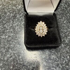 14k natural diamond vintage ring